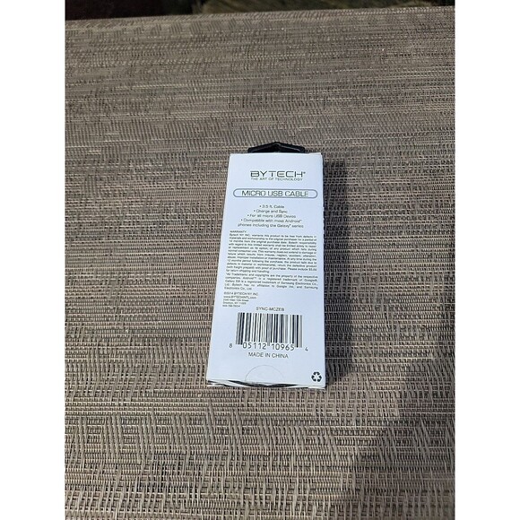 Bytech Micro Usb Cable Tangle Free 3.5 Feet - Picture 2 of 4